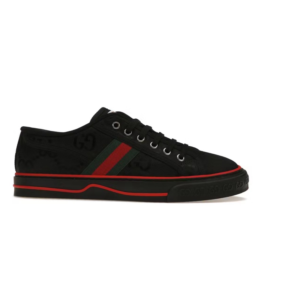 Gucci Black and Red Sneakers with Sleek Design